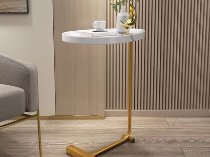 C-Shaped Side Table, Small Sofa Table For Cough, Bedroom