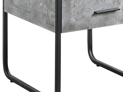 Raziela - End Table With Drawer - Black / Gray