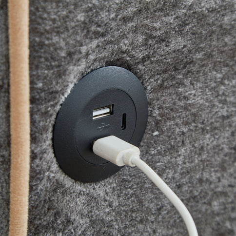 Pull Out Sofa Bed With Adjustable 3 Position Backrest, USB Charging Ports, Side Pockets