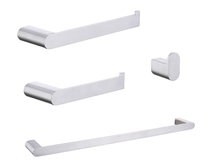 4 Pieces Bathroom Hardware Set Single Towel Bar, Towel Holder, Toilet Paper Holder