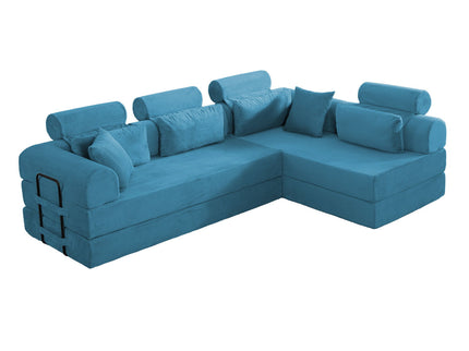Modern L-Shape Modular Sectional Sofa, Compressed Design