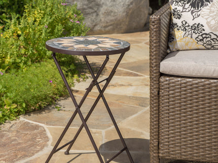 Silvester - End Table - Beige / Black