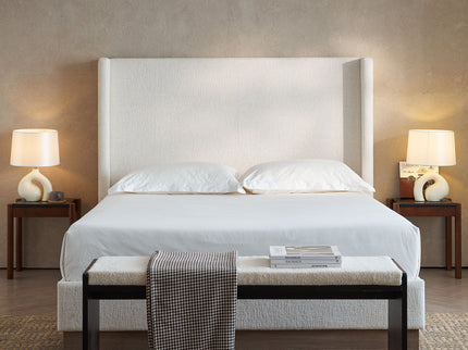 Hosford - Minimalist Upholstered Wingback Bed