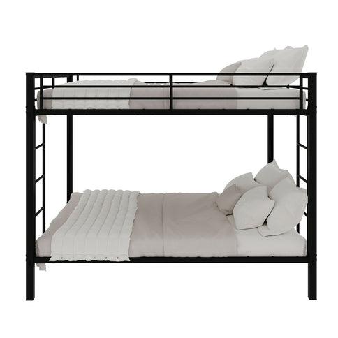 Bunk Bed For Kids, Convertible Frame With Ladders & Guardrail
