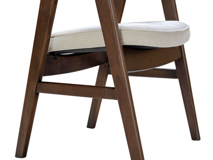 Hayes - Curved Dining Arm Chair - Light Beige