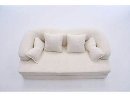 Foldable Sofa Bed, Boneless Couch Convertible Sleeper With 4 Pillows