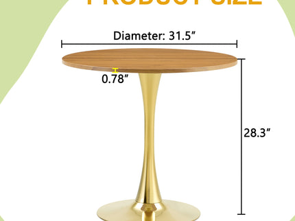 Round Dining Table With Thickened Top For Kitchen