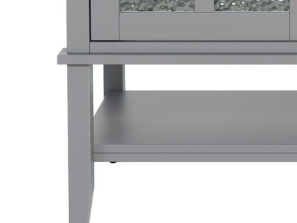 Bathroom Vanity With Ceramic Sink, Adjustable & Open Shelf