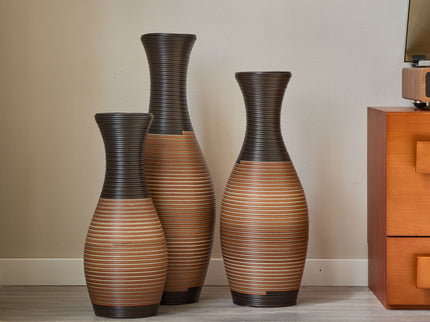 Designer Floor Vases, Large Vases For Home Decor Flooring (Set of 3)