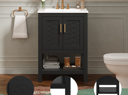 Modern Bathroom Vanity With Elegant Twill Design