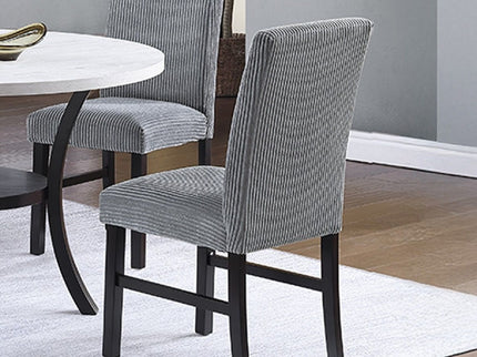 Elegant 5 Piece Dining Set Dark Chairs Top Table With Lower Shelf Kitchen Dining Room