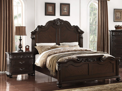 3 Piece Bedroom Set, Majestic Formal Bed With 2 Nightstands