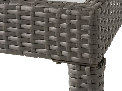 Contemporary Antibes Loveseat & Table Set Outdoor - Gray
