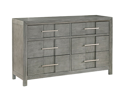 6 Drawer Dresser - Gray - Wood