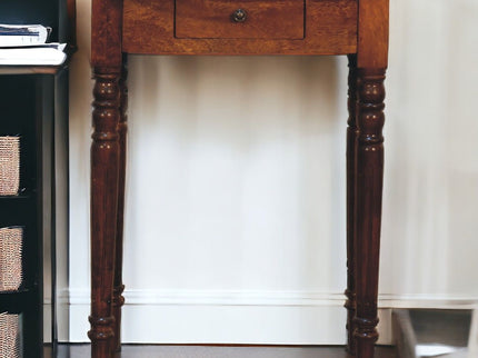 Turned Leg Writing Desk - Chestnut