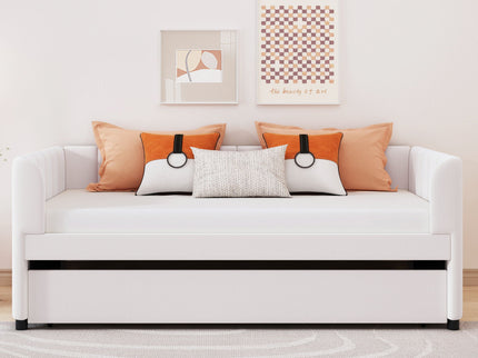 Upholstered Daybed With Ergonomic Design Backrest