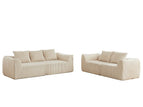 Beige / 2 Pc. Sofa, Loveseat