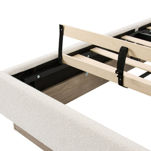 Linton - Upholstered Platform Bed With Curved Headboard