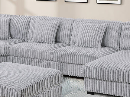 Armless Chair Modular With Pillow Living Room Furniture - Gray / Mink