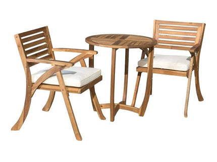 Outdoor Dining Set With Coffee Table And 2 Chairs - Teak