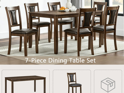 Modern Dining Table Set With Upholstered Chairs