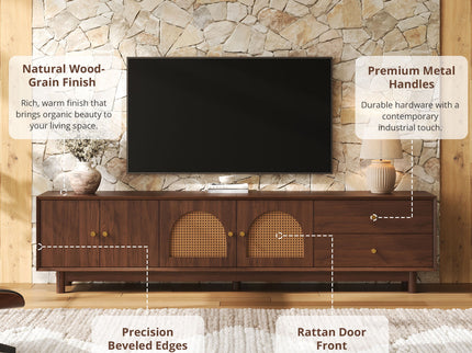 TV Stand With For 85" TVs - Walnut