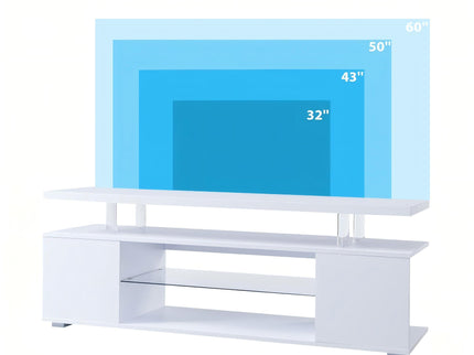 TV Stant With LED And Large Side Cabinet