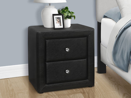 Nightstand, Storage Drawer Versatile Use, Upholstered, Transitional