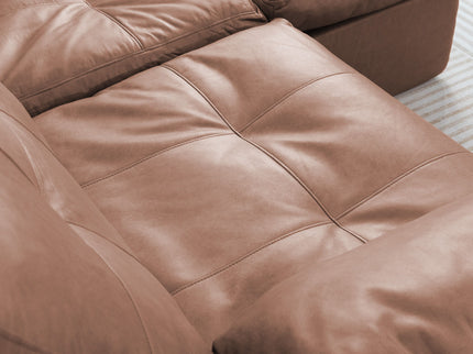 L - Shaped Modular 2 Seater Sofa With Movable Ottoman And High Density Sponge Cushions For Living Room
