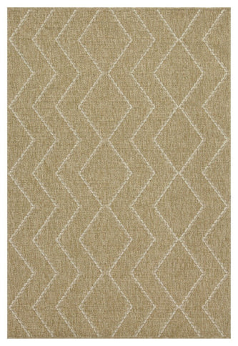 Earth - 5'3" X 7'3" Indoor, Outdoor Area Rug - Jute / White