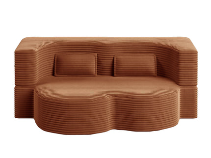 Convertible Foam-Filled Sleeper Sofa Bed With 2 Pillows