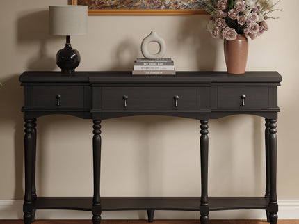 Retro Console Table With 3 Soft Close Drawers