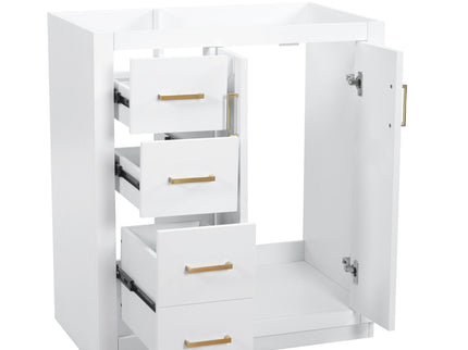 Retro Style Bathroom Vanity With 3 Drawers & Soft-Closing Doors