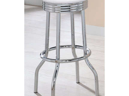 Midge - Upholstered Swivel Bar Stool (Set of 2) - White