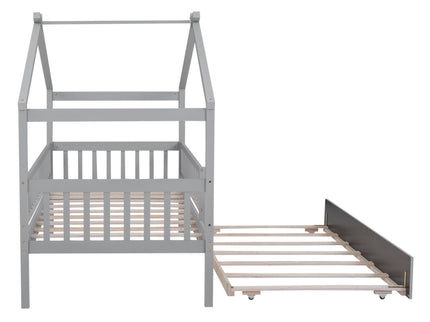 Creativity House Bed With Twin Size Trundle
