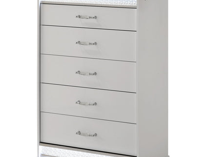 Glam - 5 Drawer Chest With LED Lighting - White