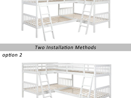 L Shaped Bunk Bed With Ladder