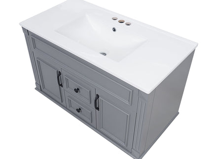 French Simple Style Wall Mounted Bathroom Cabinet With Sink