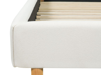 Upholstered Platform Bed Frame With Thick Headboard