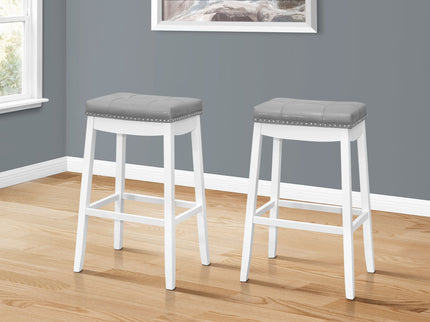 Comfortable Bar Stool, Bar Height, Saddle Seat, Transitional (Set of 2)