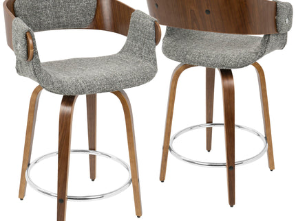 Elisa - Mid Century Modern Counter Stool (Set of 2)