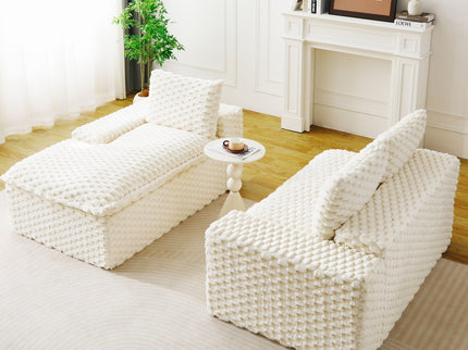 Modular Sofa, Convertible Twin Seat With Chaise Lounge