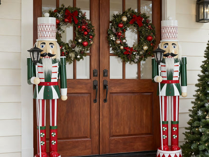 Classic Nutcracker Holiday Decor, Durable Construction - Green / Red / White