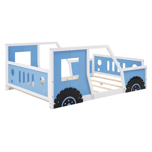 Classic Car Shaped Platform Bed With Wheels