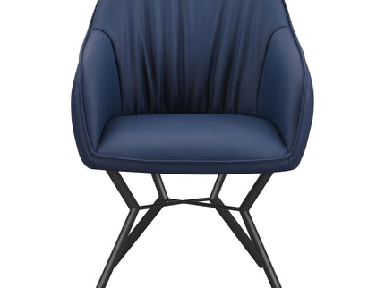 Upholstered Dining Chairs (Set of 2) Retro Bucket Seat - Blue