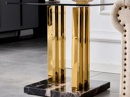 Side Table - Gray / Gold