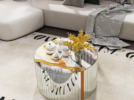Round Mirror Coffee Table, Living Space Furniture