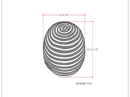 Yolanda - Round Pouf - Natural