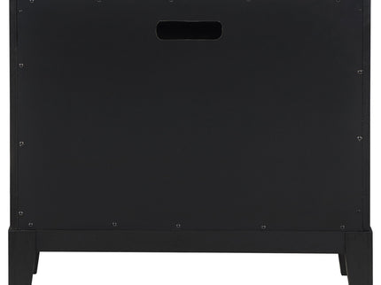 Mason - 2 Drawer Nightstand With Fluted Design - Black