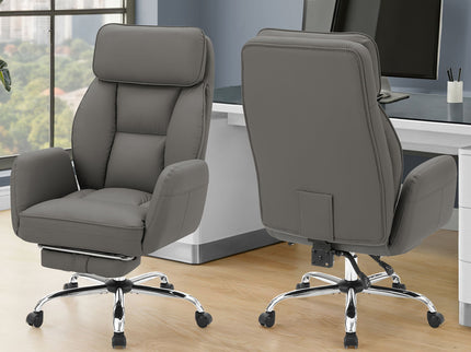 Office Chair With Adjustable Height, Armrests, Ergonomic Design - Dark Gray